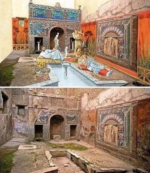  The House of Neptune and Amphitrite in Herculaneum, Italy