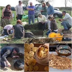 52,000 ancient Roman coins dating from the 3rd century AD were discovered by a lucky chef in a field buried underground for 1800 years.