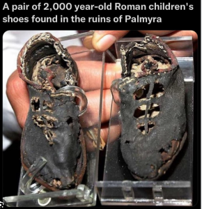 The Discovery of 2000-Year-Old Children's Shoes in Palmyra