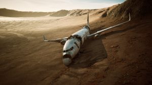 abandoned-crushed-plane-in-desert-video